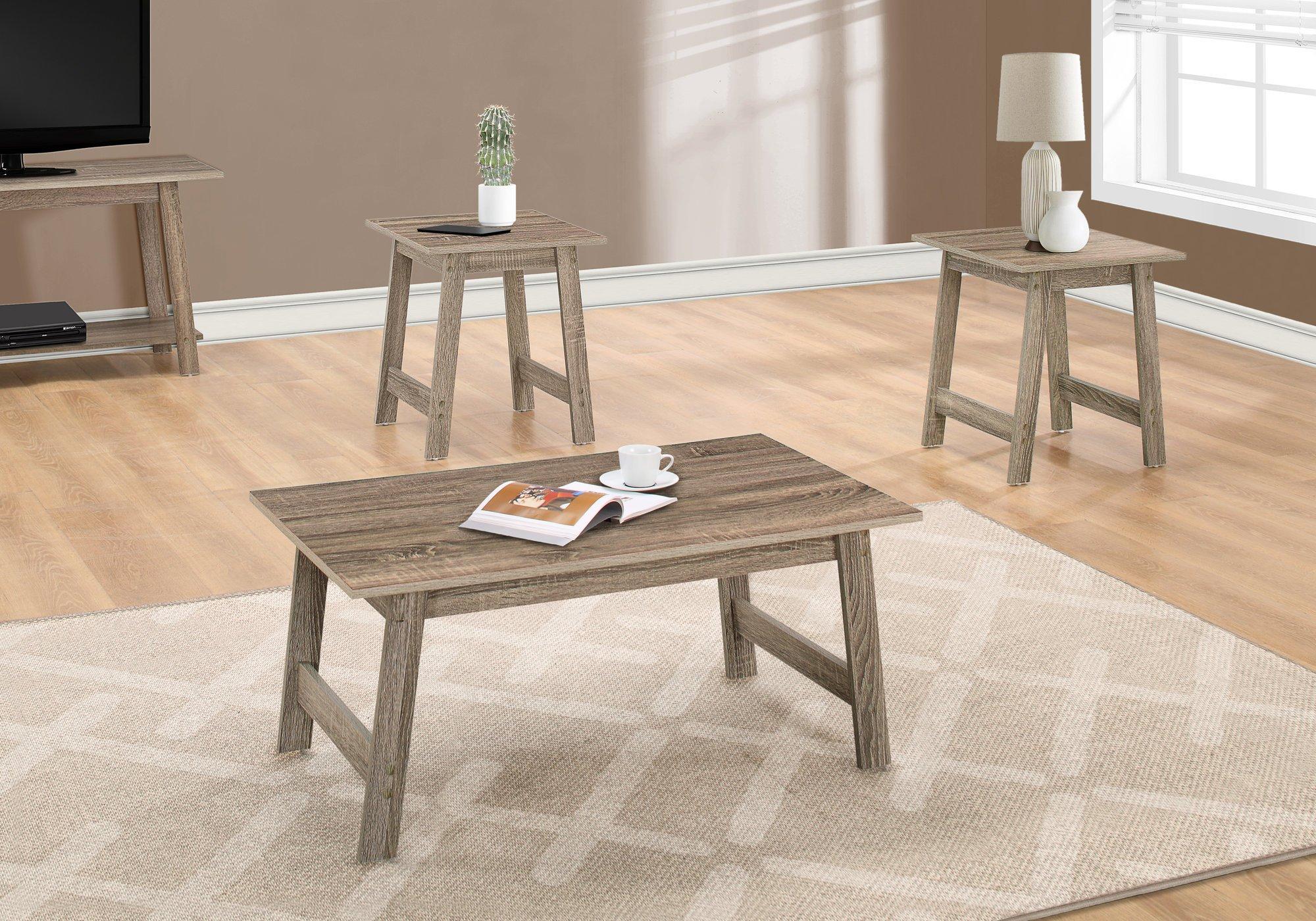 Rent to Own Monarch Specialties 3 Piece Coffee & End Table Set at